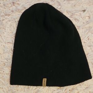 Black Knit Slouchy Beanie Hat
